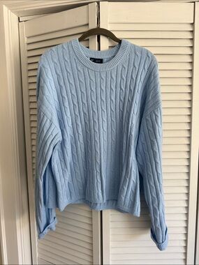 GAP Light Blue Cable Knit Sweater
